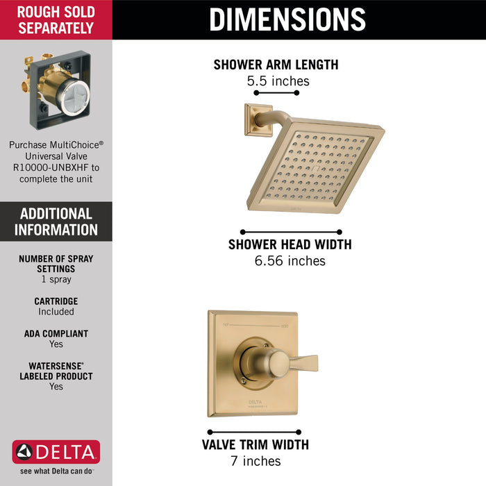 Delta Dryden T14251 Monitor 14 Series Shower Trim, champagne bronze - view 2
