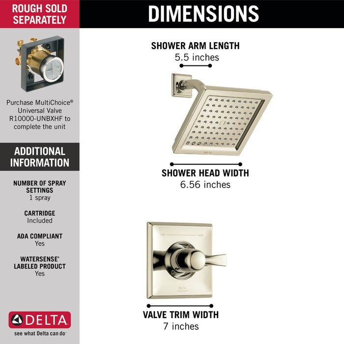 Delta Dryden T14251 Monitor 14 Series Shower Trim, polished nickel - view 3