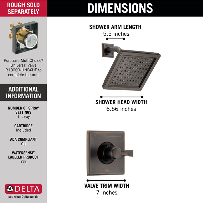 Delta Dryden T14251 Monitor 14 Series Shower Trim, venetian bronze - view 5