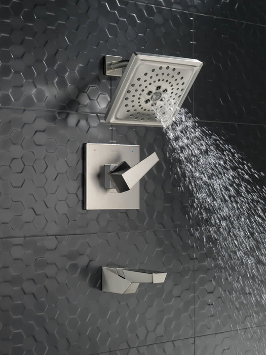 Delta Trillian T14443 14 Series H2Okinetic Tub Shower Trim, lumicoat stainless - view 5
