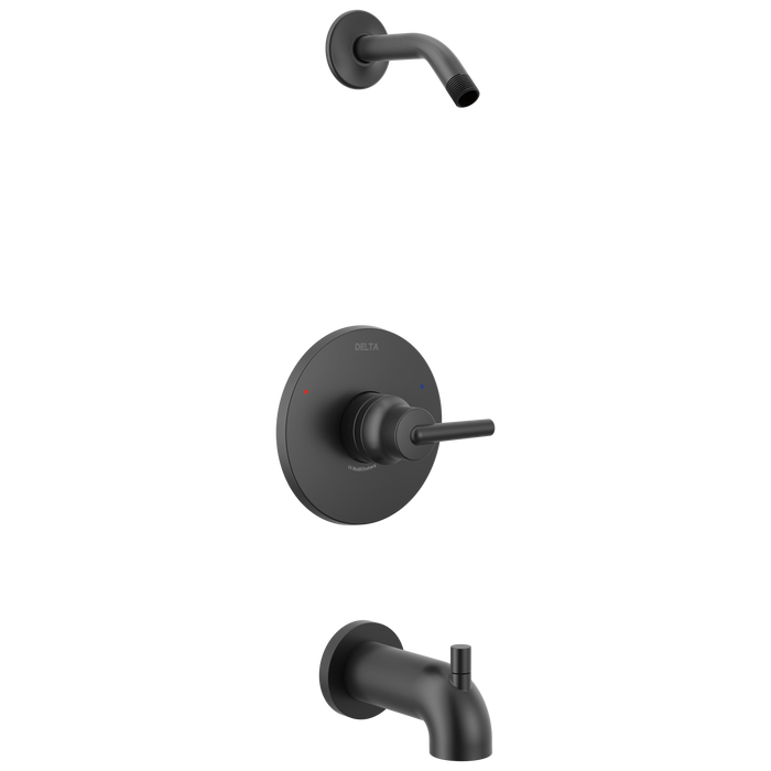 Delta Trinsic T14459 Monitor 14 Series Tub & Shower Trim - Less Head, matte black