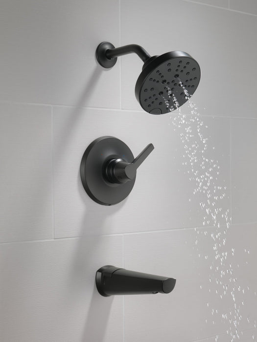 Delta Galeon T14472 14S Tub Shower Trim with H2OKinetic, matte black - view 5
