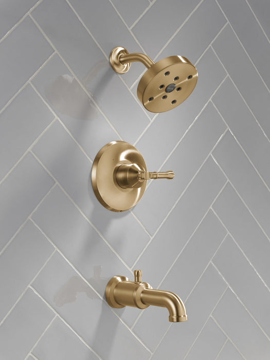 Delta Broderick T14484 14 Series Tub Shower Trim, lumicoat champagne bronze - view 2