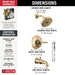 Delta Broderick T14484 14 Series Tub Shower Trim, lumicoat champagne bronze - view 4