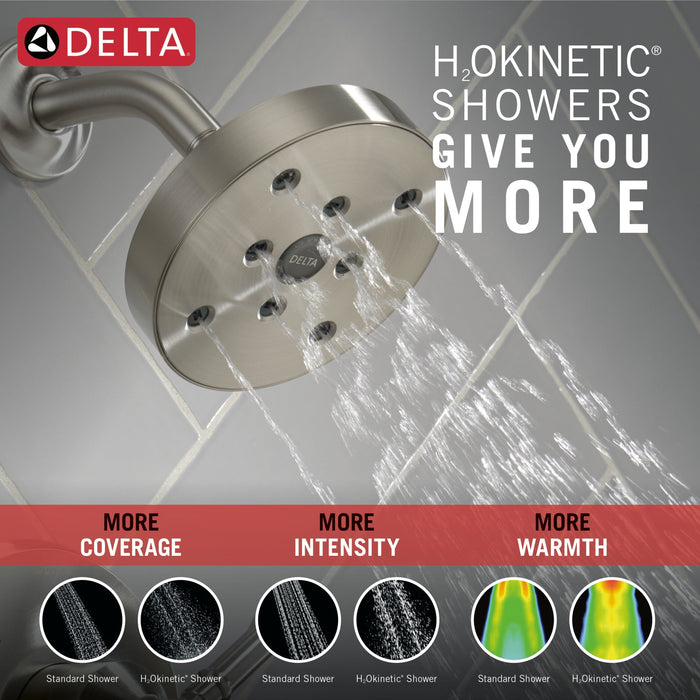 Delta Broderick T14484 14 Series Tub Shower Trim, lumicoat stainless - view 5