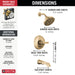 Delta Tetra T14489 Monitor 14 Series Tub & Shower Trim, lumicoat champagne bronze - view 2