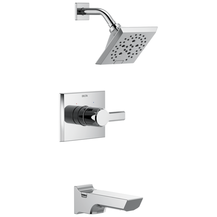 Delta Pivotal T14499 Monitor 14 Series H2OKINETIC Tub and Shower Trim, lumicoat chrome