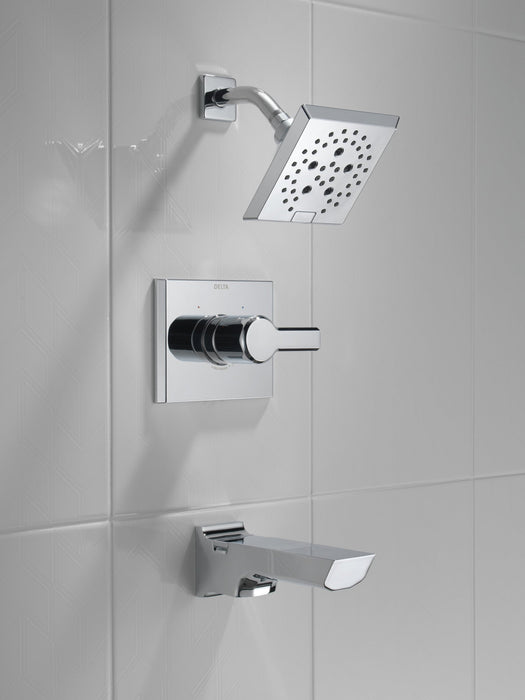 Delta Pivotal T14499 Monitor 14 Series H2OKINETIC Tub and Shower Trim, lumicoat chrome - view 2