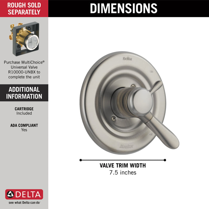 Delta Lahara T17038 Monitor 17 Series Valve Only Trim, stainless - view 4