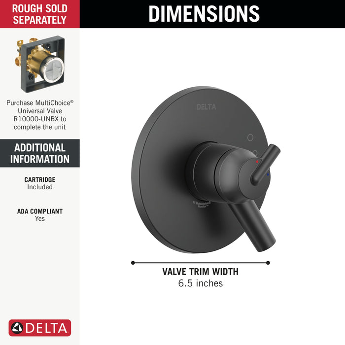Delta Trinsic T17059 Monitor 17 Series Valve Only Trim, matte black - view 2