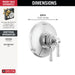 Delta Broderick T17084 17 Series Valve Only Trim, lumicoat chrome - view 2