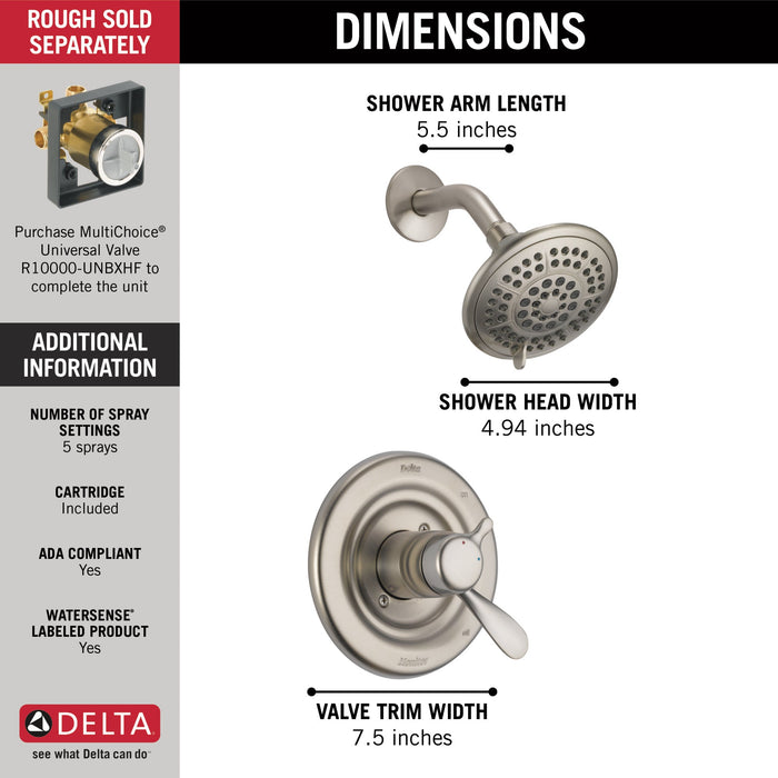 Delta Classic T17230 Monitor 17 Series Shower Trim, stainless - view 3