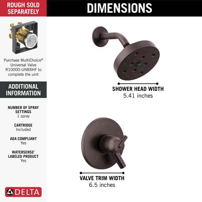 Delta Trinsic T17259 Monitor 17 Series H2OKINETIC Shower Trim