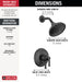 Delta Broderick T17284 17 Series Shower Trim, matte black - view 2