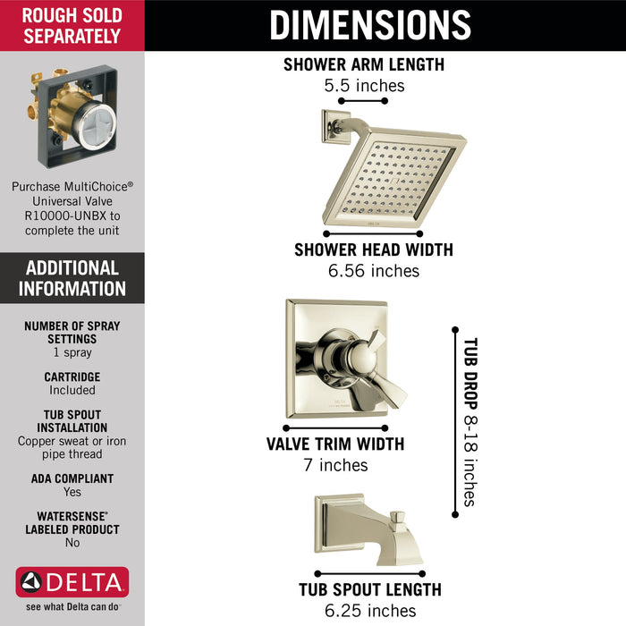 Delta Dryden T17451 Monitor 17 Series Tub & Shower Trim