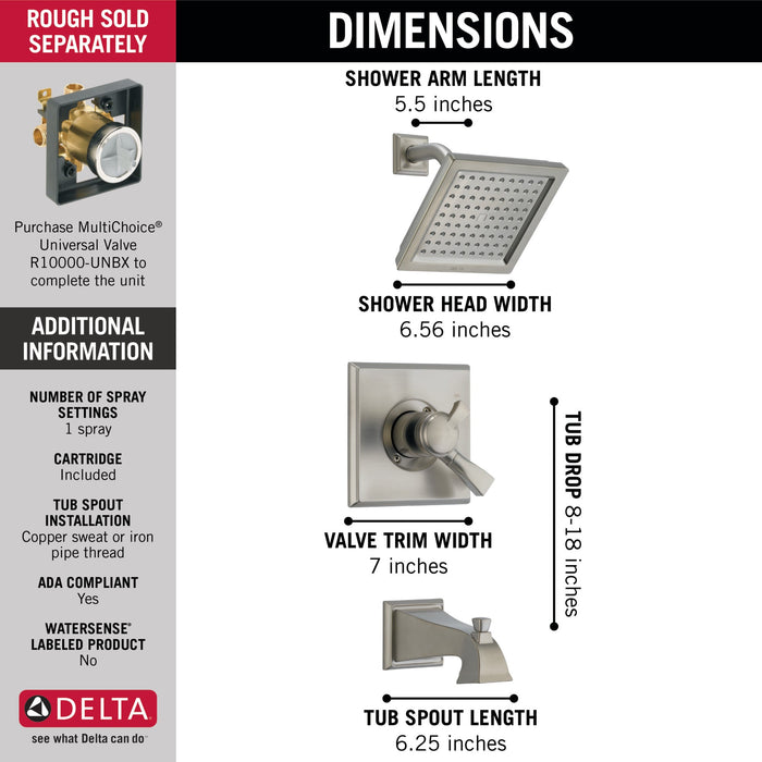 Delta Dryden T17451 Monitor 17 Series Tub & Shower Trim