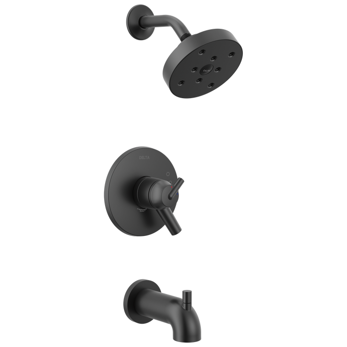 Delta Trinsic T17459 Monitor 17 Series H2OKINETIC Tub & Shower Trim, matte black