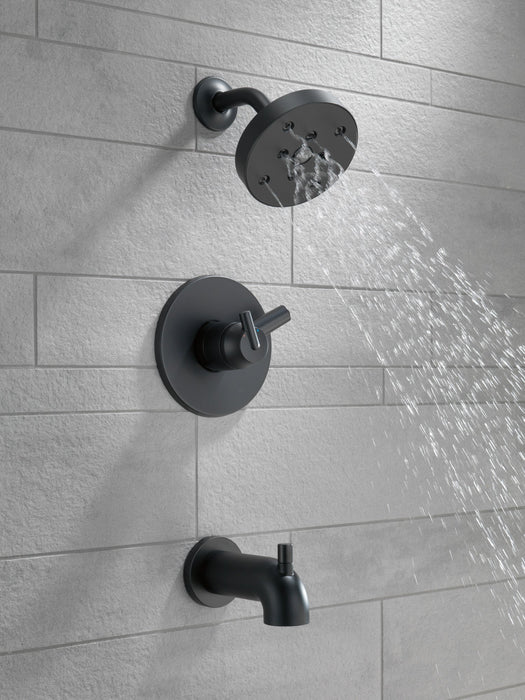 Delta Trinsic T17459 Monitor 17 Series H2OKINETIC Tub & Shower Trim, matte black - view 2