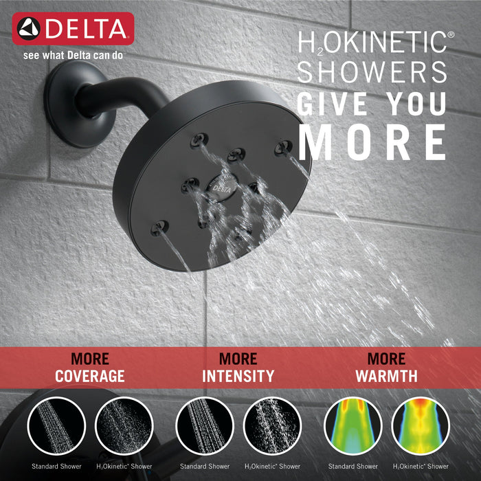 Delta Trinsic T17459 Monitor 17 Series H2OKINETIC Tub & Shower Trim, matte black - view 4