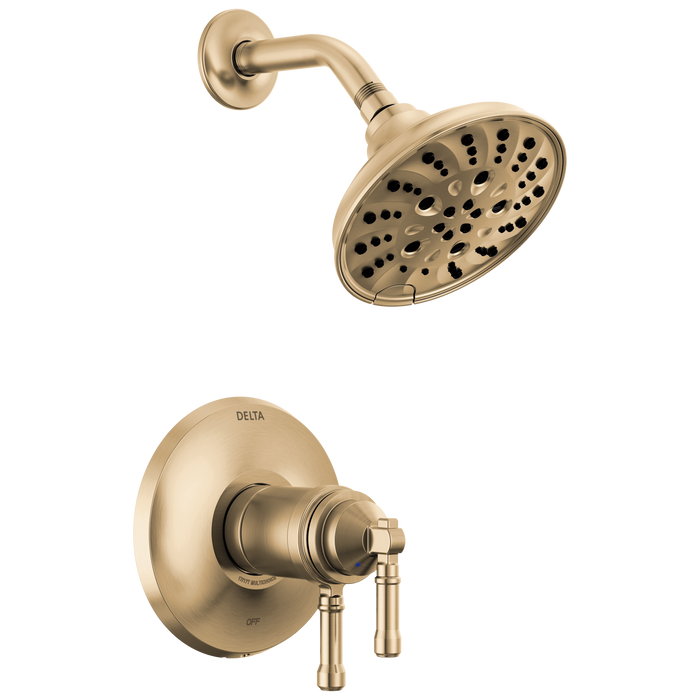 Delta Broderick T17T284 17T Series Shower Trim, lumicoat champagne bronze