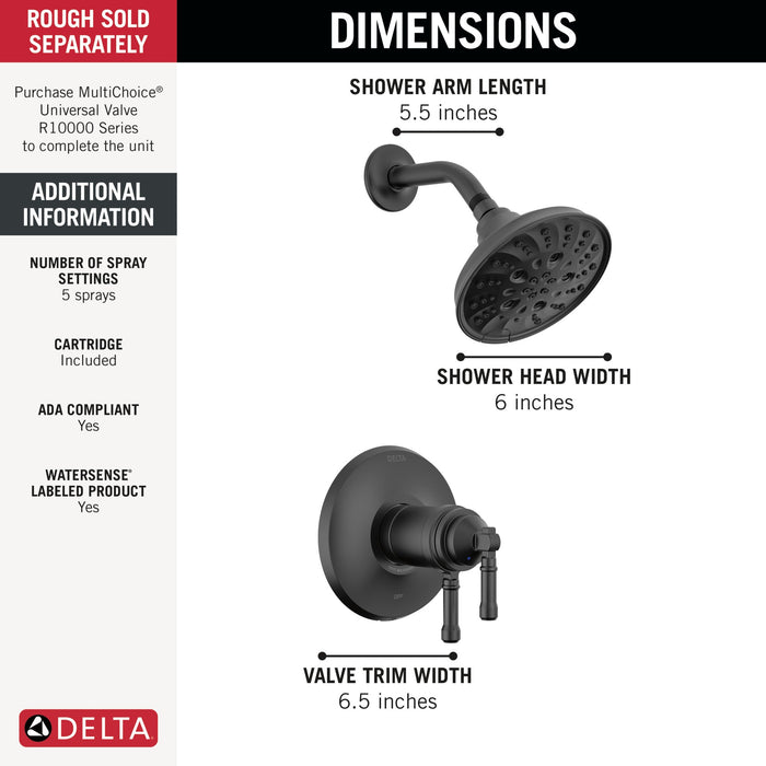 Delta Broderick T17T284 17T Series Shower Trim