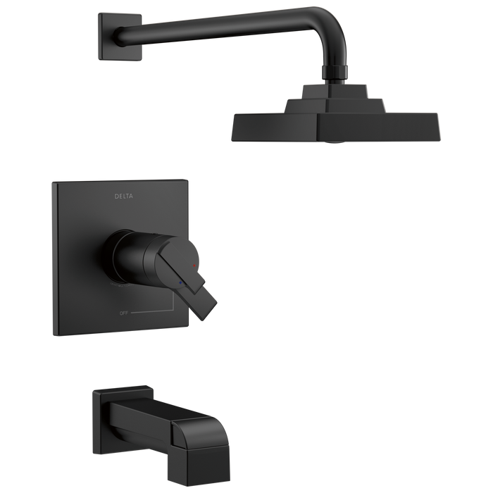 Delta Ara T17T467 TempAssure 17T Series H2Okinetic Tub & Shower Trim, matte black