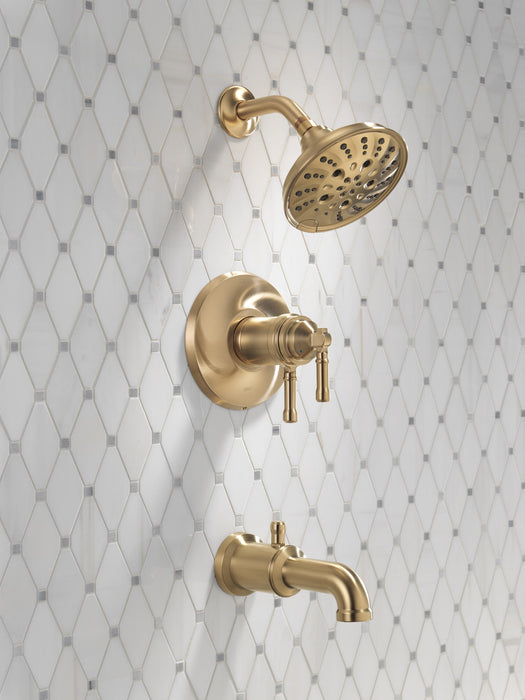 Delta Broderick T17T484 17T Series Tub Shower Trim, lumicoat champagne bronze - view 2