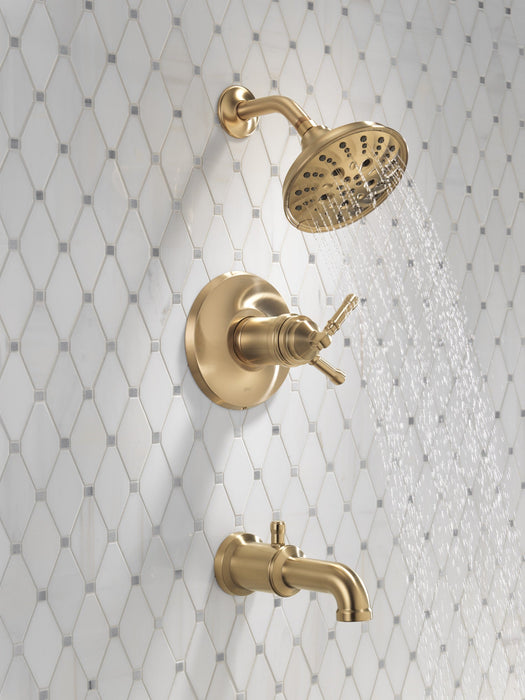 Delta Broderick T17T484 17T Series Tub Shower Trim, lumicoat champagne bronze - view 3