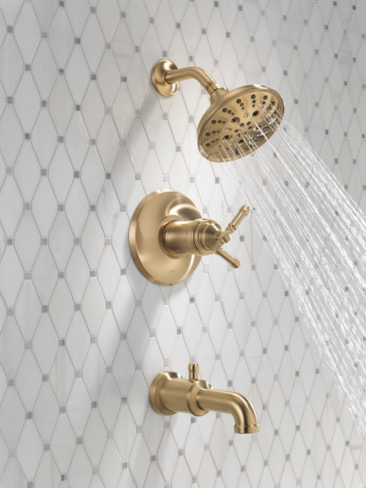 Delta Broderick T17T484 17T Series Tub Shower Trim, lumicoat champagne bronze - view 4