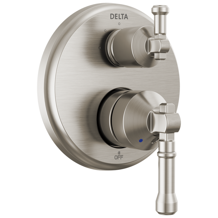 Delta Broderick T24884 14 Series Integrated Diverter Trim 3-Setting, lumicoat stainless