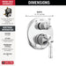 Delta Broderick T24884 14 Series Integrated Diverter Trim 3-Setting, lumicoat chrome - view 2