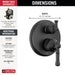 Delta Broderick T24884 14 Series Integrated Diverter Trim 3-Setting, matte black - view 2