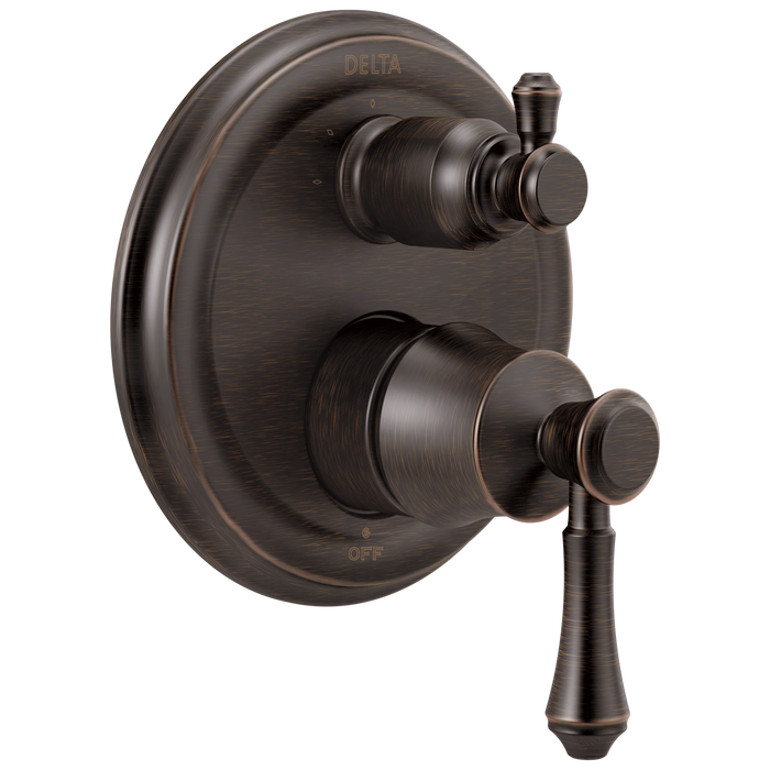 Delta Cassidy T24897 Traditional 2-Handle Monitor 14 Series Valve Trim with 3-Setting Integrated Diverter