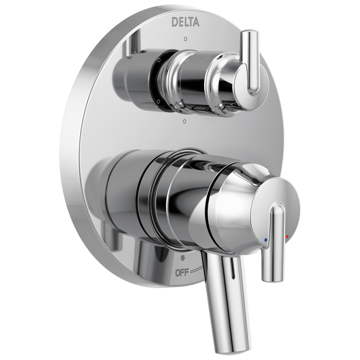 Delta Trinsic T27959 Contemporary Two Handle Monitor 17 Series Valve Trim with 6-Setting Integrated Diverter, chrome