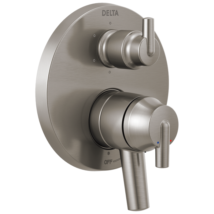 Delta Trinsic T27959 Contemporary Two Handle Monitor 17 Series Valve Trim with 6-Setting Integrated Diverter, stainless
