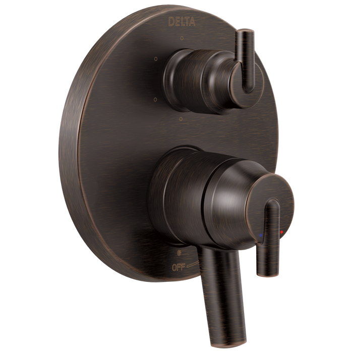 Delta Trinsic T27959 Contemporary Two Handle Monitor 17 Series Valve Trim with 6-Setting Integrated Diverter, venetian bronze