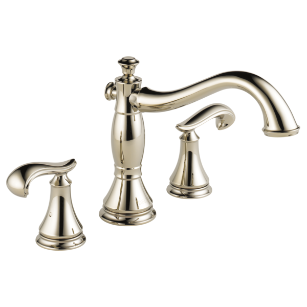 Delta Cassidy T2797 Roman Tub Trim - Less Handles, polished nickel - view 2