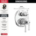 Delta Broderick T27984 17 Series Integrated Diverter Trim 6-Setting, lumicoat chrome - view 2