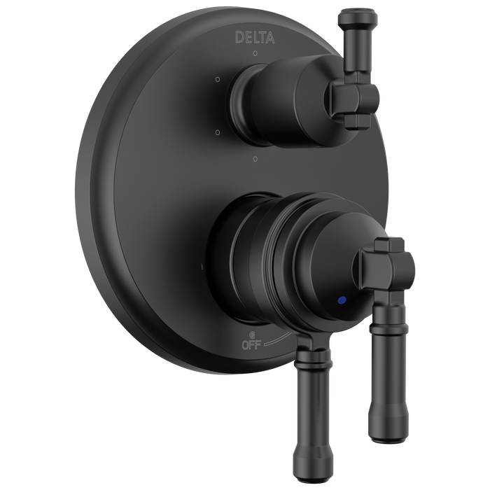 Delta Broderick T27984 17 Series Integrated Diverter Trim 6-Setting, matte black