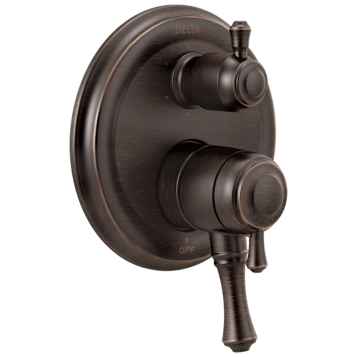 Delta Cassidy T27997 Traditional 2-Handle Monitor 17 Series Valve Trim with 6-Setting Integrated Diverter