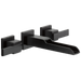 Delta Ara:T3568LF Two Handle Wall Mount Channel Bathroom Faucet Trim, matte black