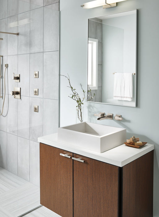 Delta Ara:T3568LF Two Handle Wall Mount Channel Bathroom Faucet Trim, stainless - view 4