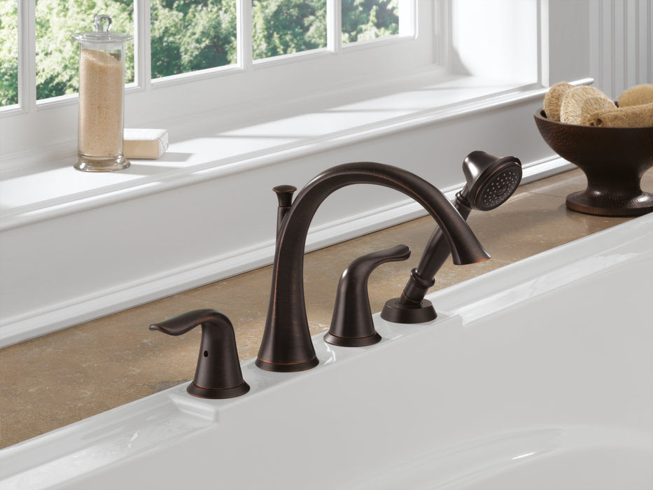 Delta Lahara T4738 Roman Tub with Handshower Trim