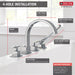 Delta Vero T4753 Roman Tub Trim with Hand Shower, chrome - view 4