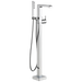 Delta Ara T4767 Single Handle Floor Mount Tub Filler Trim with Hand Shower, chrome