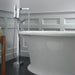 Delta Ara T4767 Single Handle Floor Mount Tub Filler Trim with Hand Shower, chrome - view 2