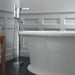 Delta Ara T4767 Single Handle Floor Mount Tub Filler Trim with Hand Shower, chrome - view 3