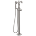 Delta Cassidy T4797 Single Handle Floor Mount Tub Filler Trim with Hand Shower - Less Handle, stainless
