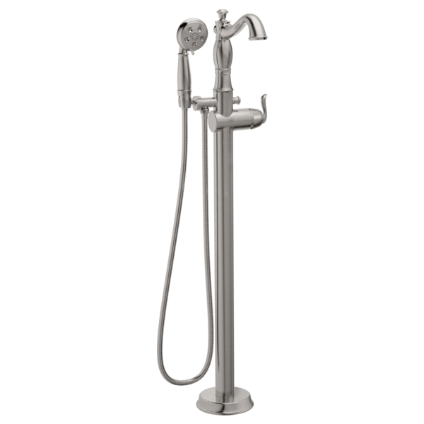 Delta Cassidy T4797 Single Handle Floor Mount Tub Filler Trim with Hand Shower - Less Handle, stainless - view 2