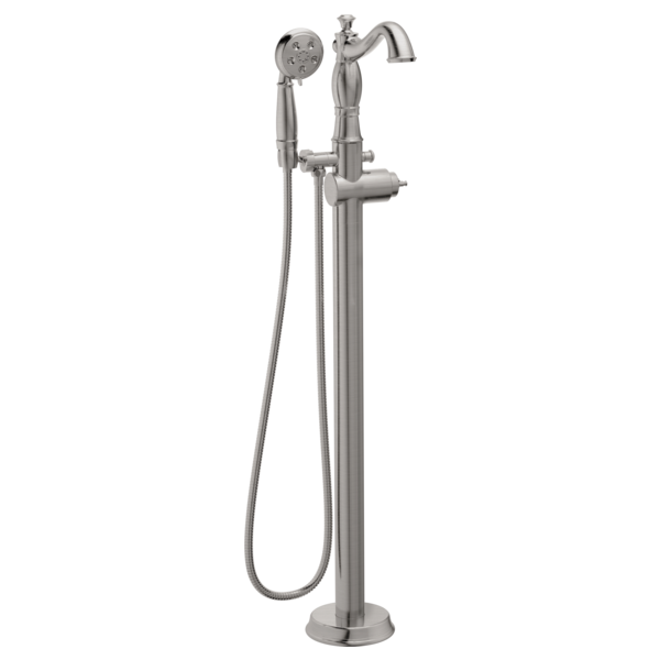 Delta Cassidy T4797 Single Handle Floor Mount Tub Filler Trim with Hand Shower - Less Handle, stainless - view 3
